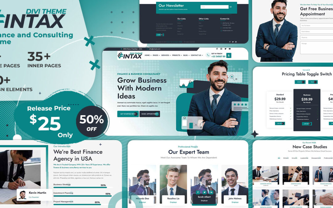 Introducing the Marvelous FinTax Divi Finance Consulting Theme